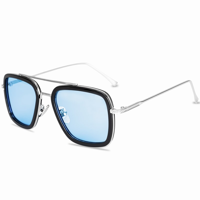 Tony Stark Sunglasses Men Eye wear Vintage Retro Men's Glasses